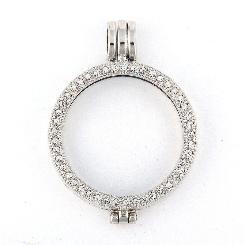 Pave Silver Coin Holder - Gracie Roze