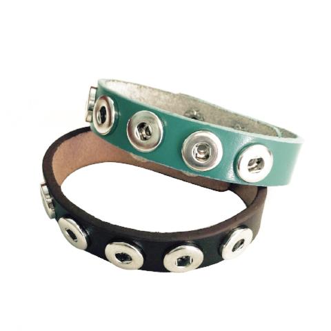 Leather 5 Snap Mini Snap Bracelet - Gracie Roze