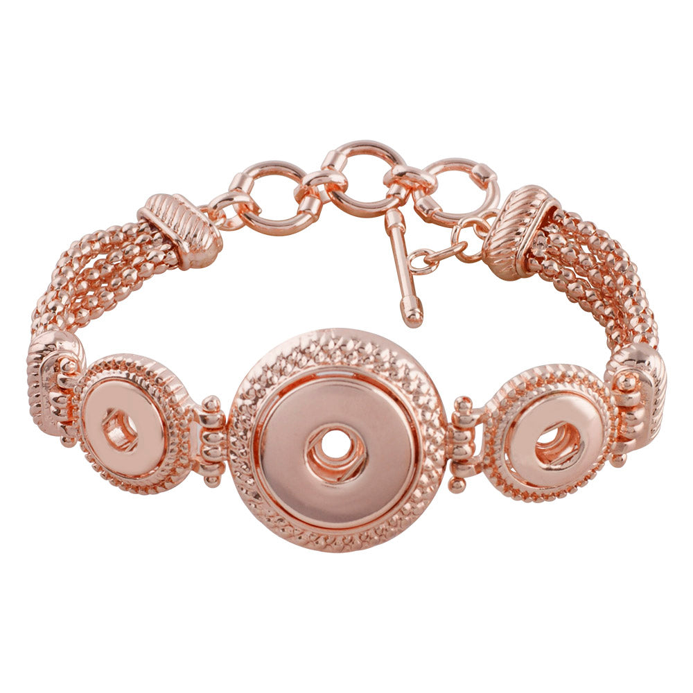 2 Minis and Standard Rose Gold Toggle Bracelet - Gracie Roze