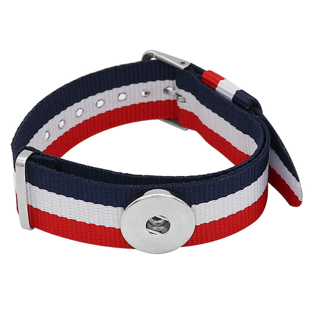 Red, White, and Blue Watch Strap Bracelet - Gracie Roze