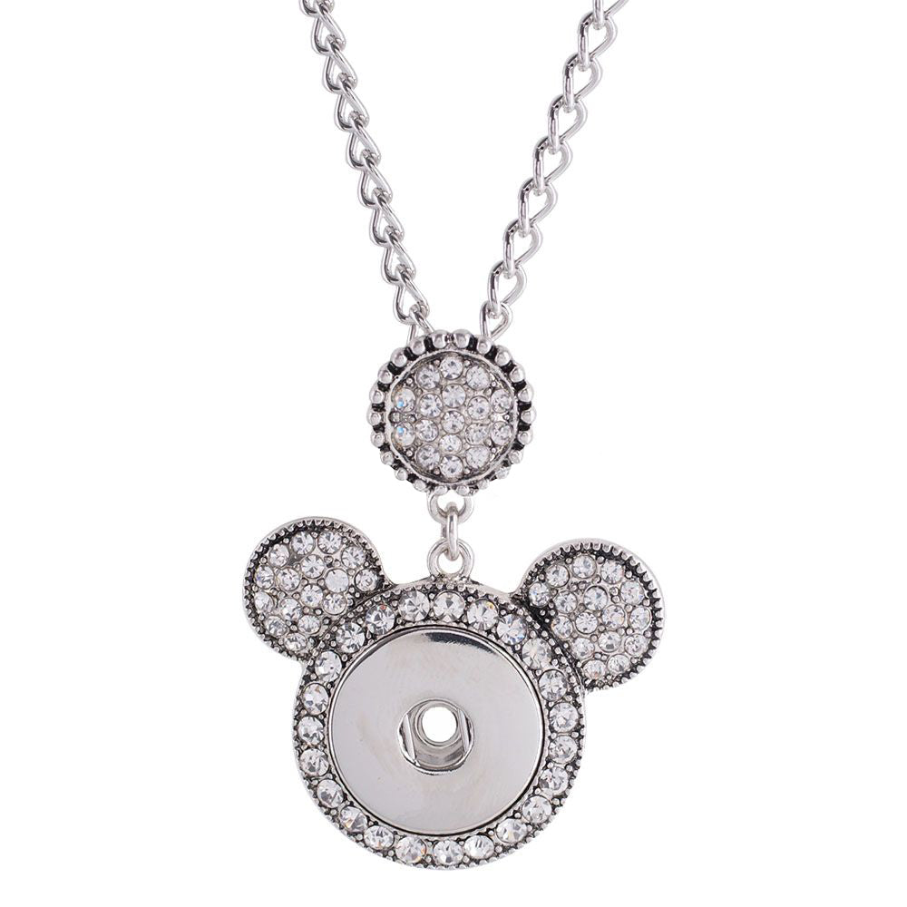 Crystal Mouse Ears Necklace - Gracie Roze