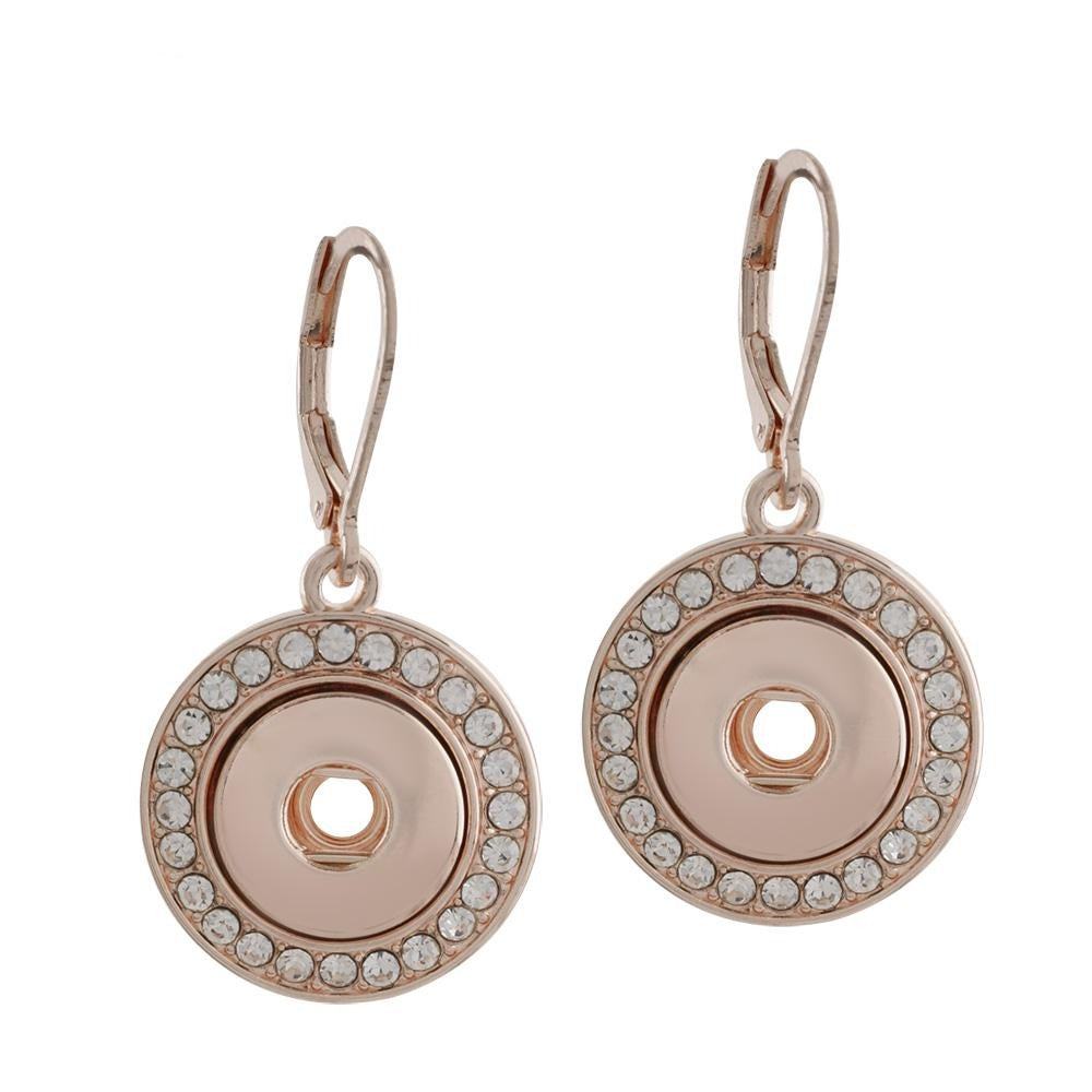 Rose Gold Crystal Surround Mini Earrings - Gracie Roze