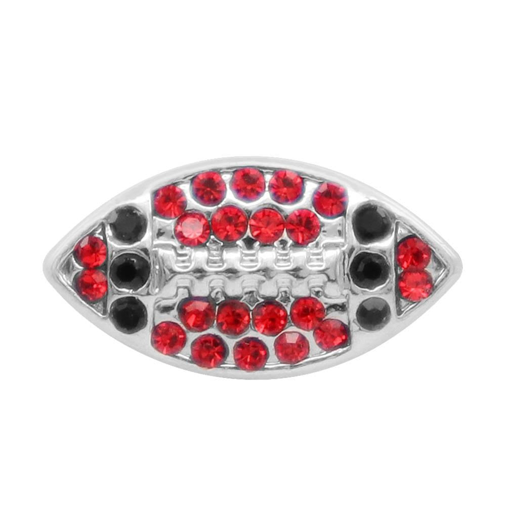 Red Crystal Football Mini Snap - Gracie Roze