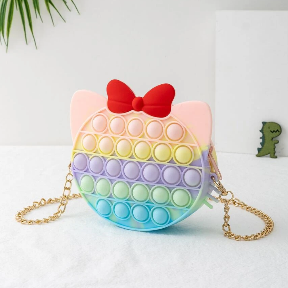 Pop It Fidget Toy Rainbow Ms Mouse Purse - Gracie Roze