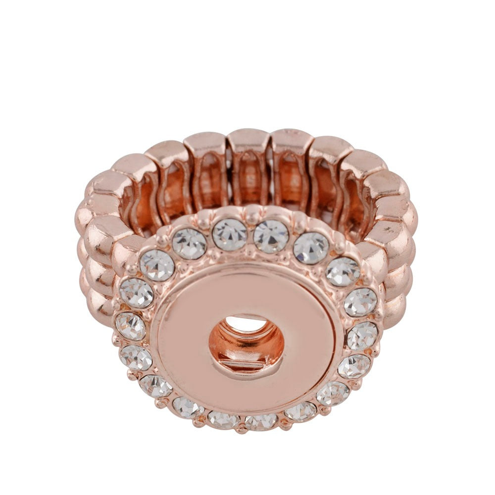 Rose Gold Crystal Stretch Mini Ring - Gracie Roze