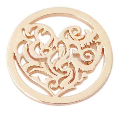 Rose Gold Tribal Heart Coin - Gracie Roze