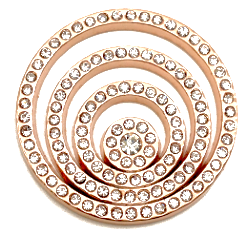 Rose Gold, Silver or Gold Circles of Crystal Coin - Gracie Roze