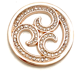 Rose gold Tribal Swirl Coin - Gracie Roze