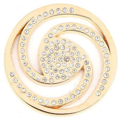Diamond Swirl Gold Coin - Gracie Roze