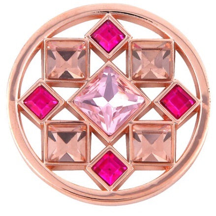 Rose Gold - Pink Geometric Coin - Gracie Roze