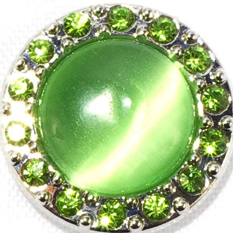 Soft Green Stone Crystal Snap - Gracie Roze