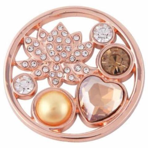 Rose Gold - Blush Heart Lotus Coin - Gracie Roze