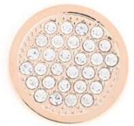 Rose Gold - White Crystal Honeycomb Coin - Gracie Roze