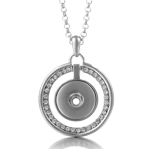 Crystal Round About Snap Necklace - Gracie Roze