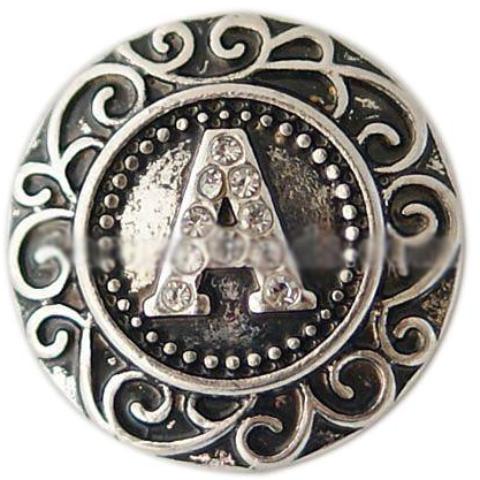 Metal and Crystal Letters A-M Snap - Gracie Roze
