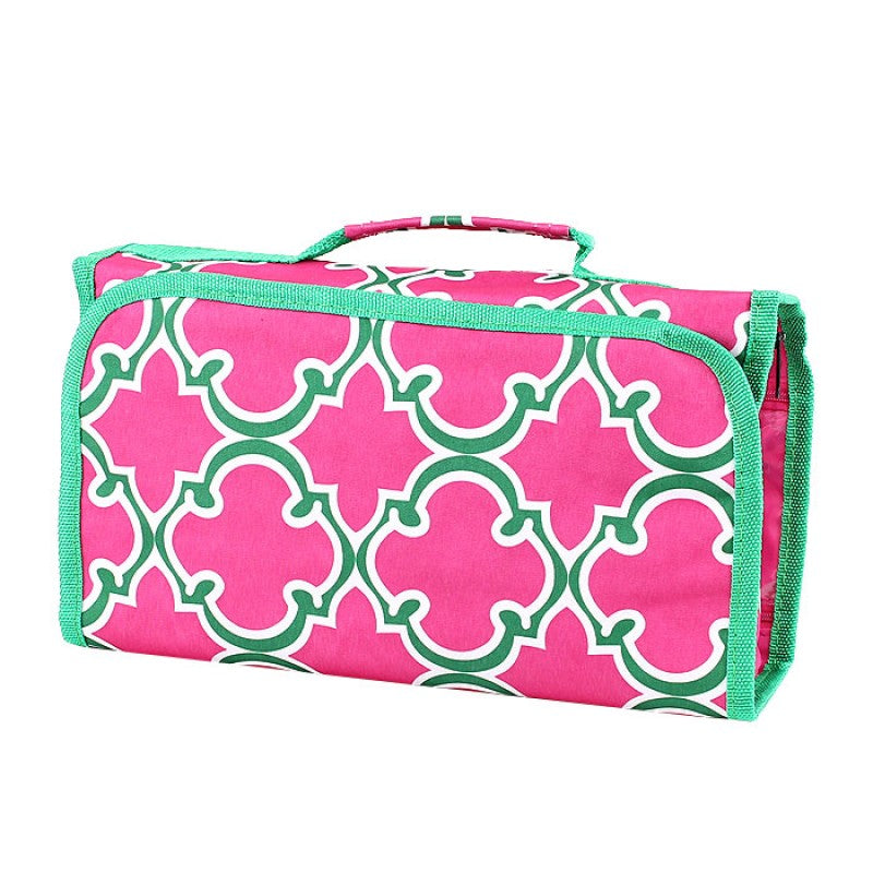 Vintage Roll Up Cosmetic Bag - Pink - Gracie Roze