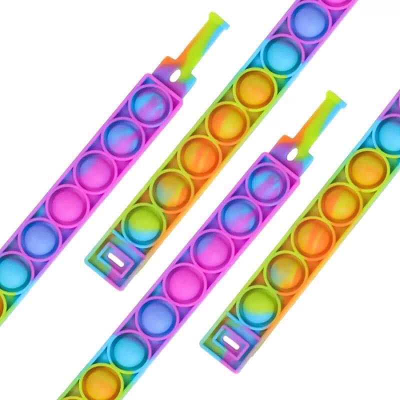 Pop It Fidget Toy Bracelet Rainbow Tie Dye - Gracie Roze