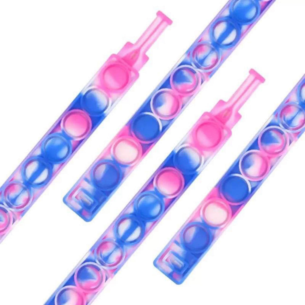 Pop It Fidget Toy Bracelet Blue Pink Tie Dye - Gracie Roze