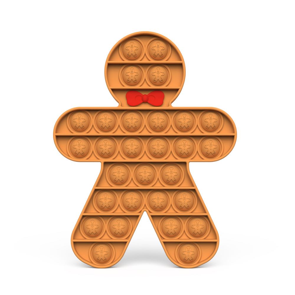 Pop It Fidget Toy Gingerbread Man - Gracie Roze