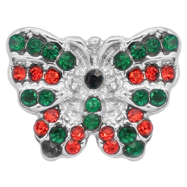 Green and Red Butterfly Mini Snap - Gracie Roze