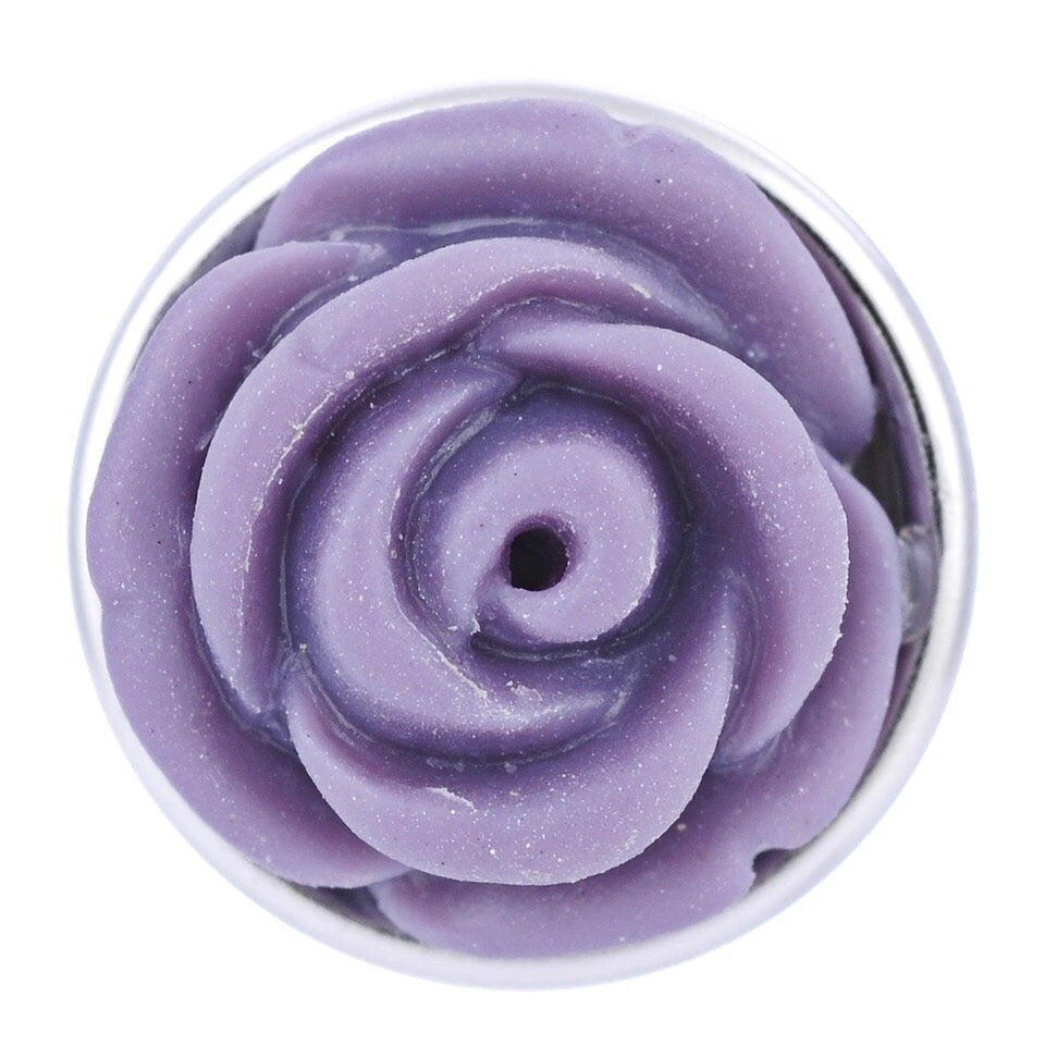 Purple Resin Rose Mini Snap - Gracie Roze