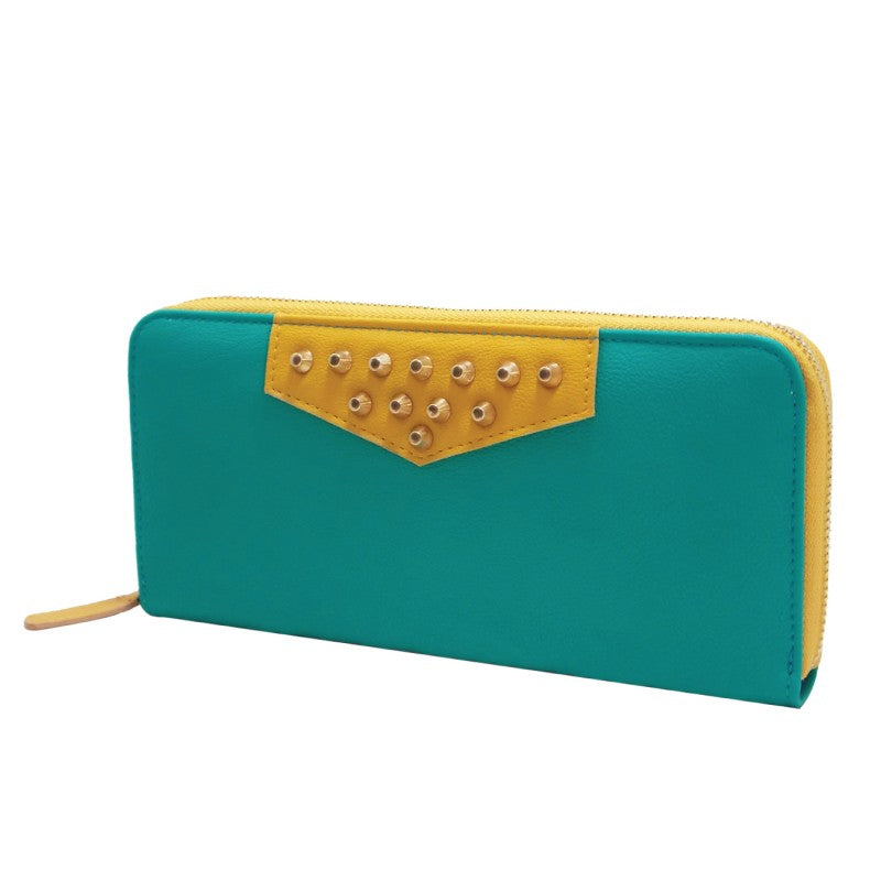 Teal and Yellow Wallet - Gracie Roze
