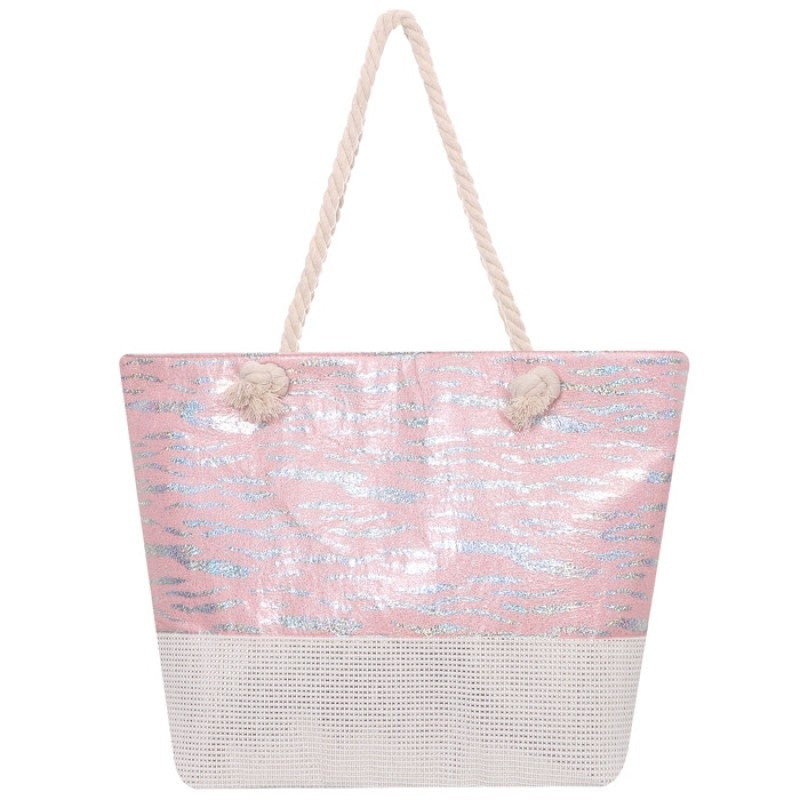 Foiled Beach Bag - Pink - Gracie Roze