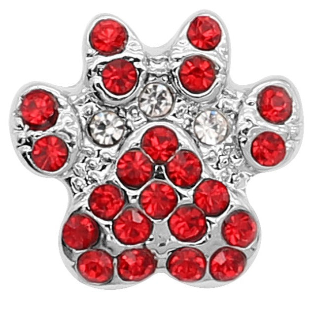 Red Crystal Paw Mini Snap - Gracie Roze