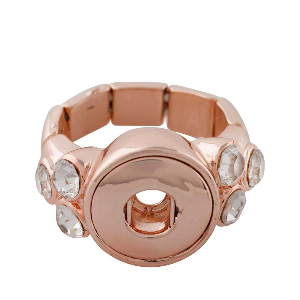 Rose Gold Elastic Crystal Mini Ring - Gracie Roze