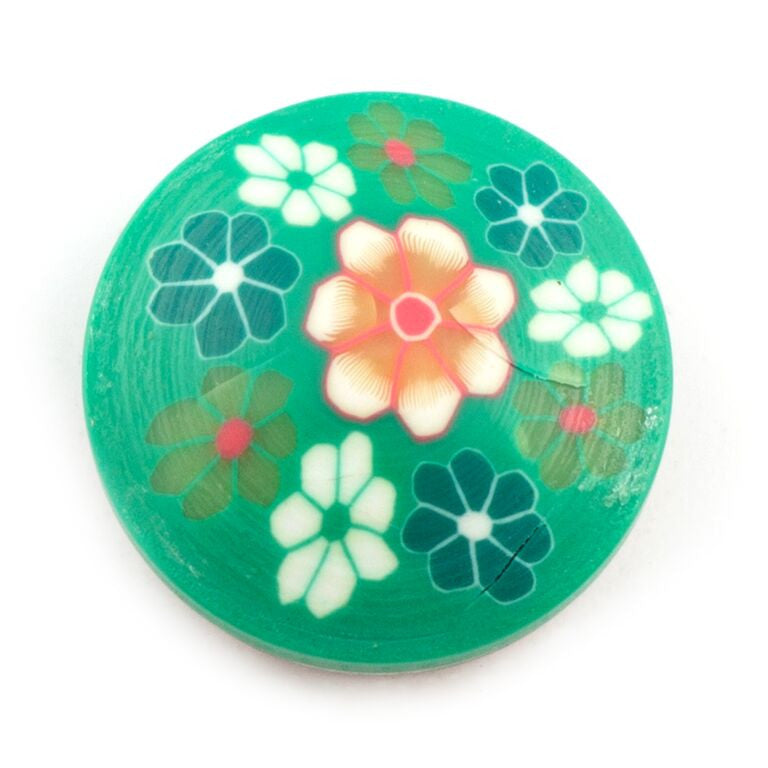 Green Clay Flower Snap - Gracie Roze
