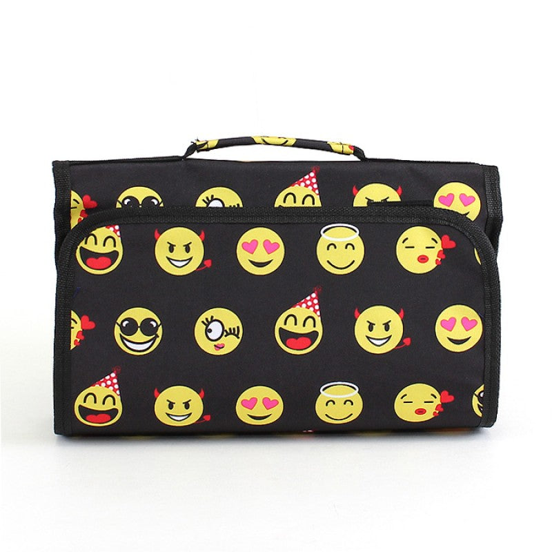 Emoji Roll Up Cosmetic Bag - Gracie Roze