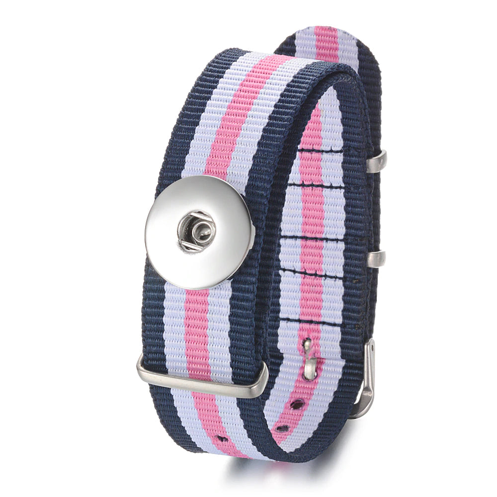 Pink and Blue Watch Strap Bracelet - Gracie Roze