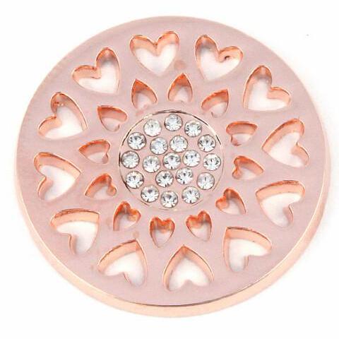 Rose Gold - Honeycomb Hearts Coin - Gracie Roze