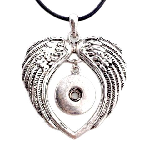 Angel Wings with Hanging Snap Necklace - Gracie Roze