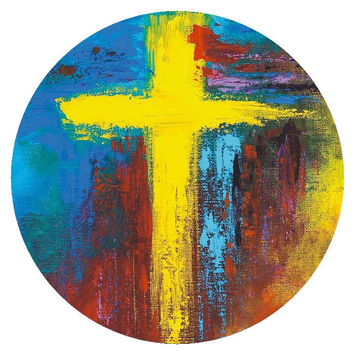 Painted Cross Glass Snap - Gracie Roze