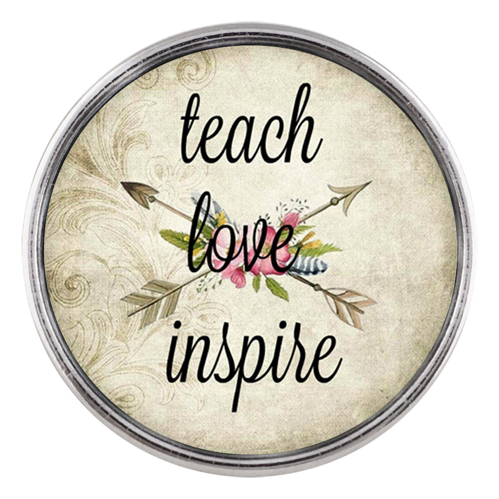 Teach Love Inspire Glass Snap - Gracie Roze