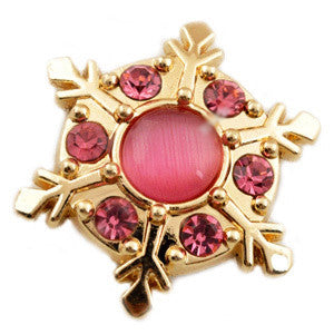 Gold and Pink Snowflake Snap - Gracie Roze