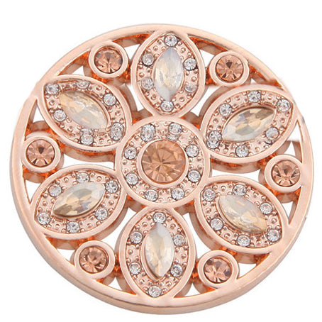 Rose Gold - Spring Peach Flower Coin - Gracie Roze