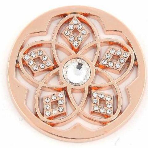 Rose Gold - Mayan Flower Coin - Gracie Roze