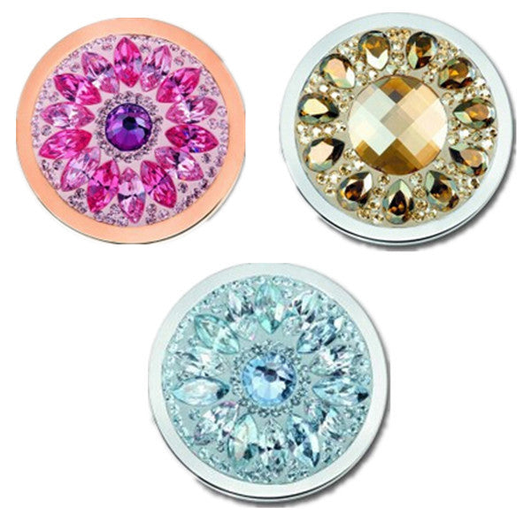 Purple, Yellow Or Blue Crystal Coin - Gracie Roze