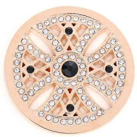 Rose Gold and Black Crystal Celtic Coin - Gracie Roze
