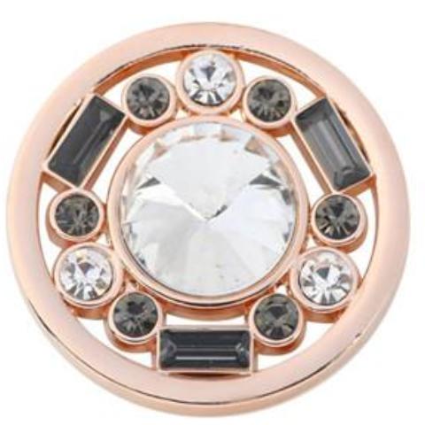 Gray Stone Rose Gold Coin - Gracie Roze