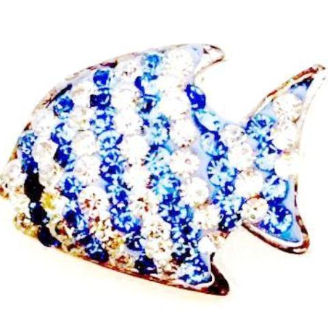 Blue and White Striped Fish Snap - Gracie Roze
