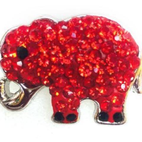 Red Crystal Elephant Snap - Gracie Roze