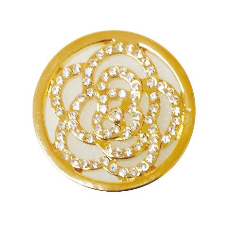 Gold Flower of Crystals Coin - Gracie Roze