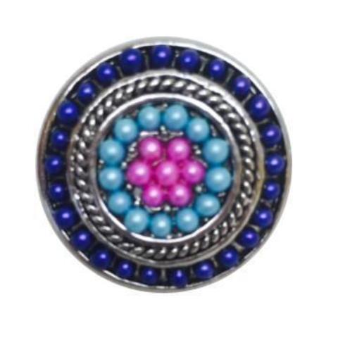 Pink and Blue Nest of Beads Snap - Gracie Roze