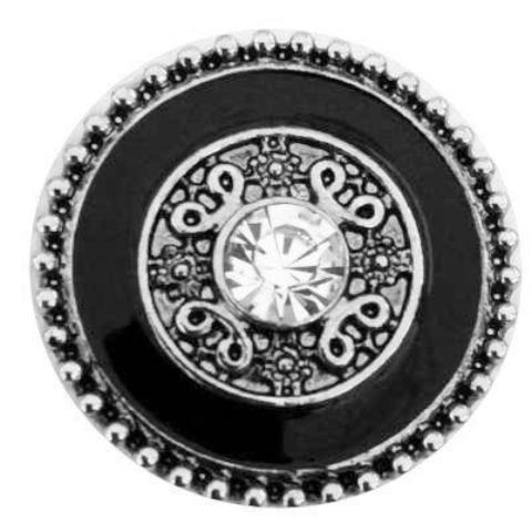 Black and Silver Shield  Snap - Gracie Roze