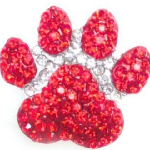 Paw Pounce Red Crystal Snap - Gracie Roze