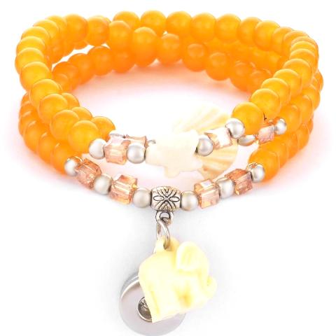 Yellow Mini Snap Bracelet/Necklace - Gracie Roze