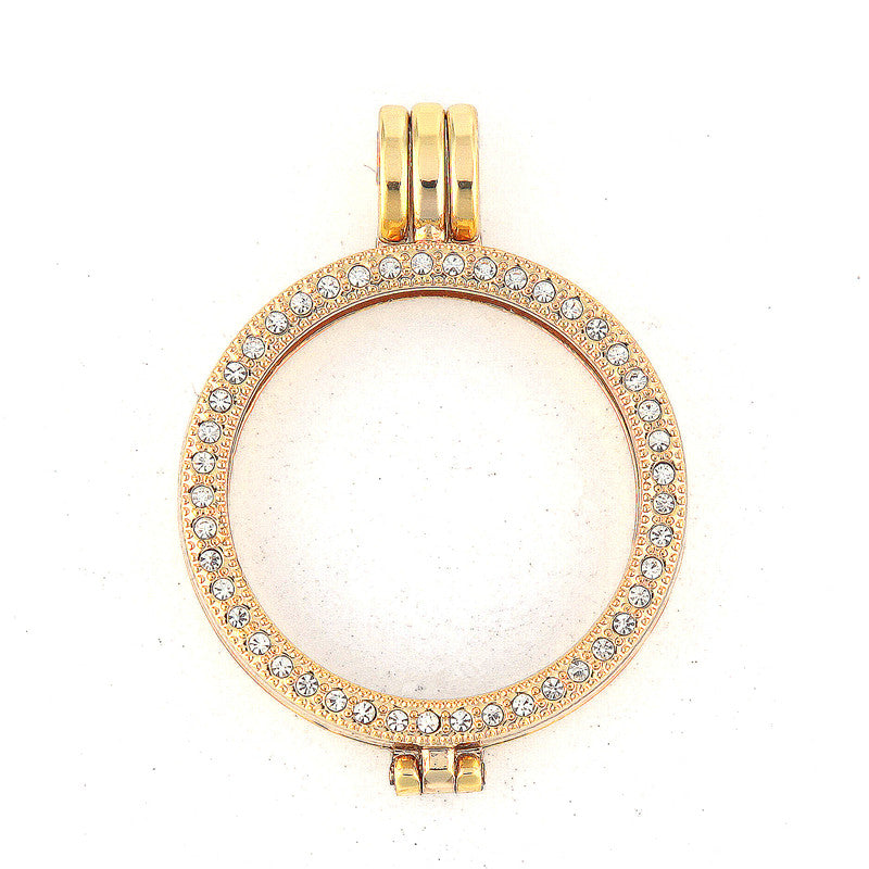 Pave Gold Coin Holder - Gracie Roze